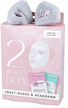 Gesichtspflegeset - Glamfox Beauty Box (Tuchmaske 2x25ml + Stirnband 1 St.) — Bild N2