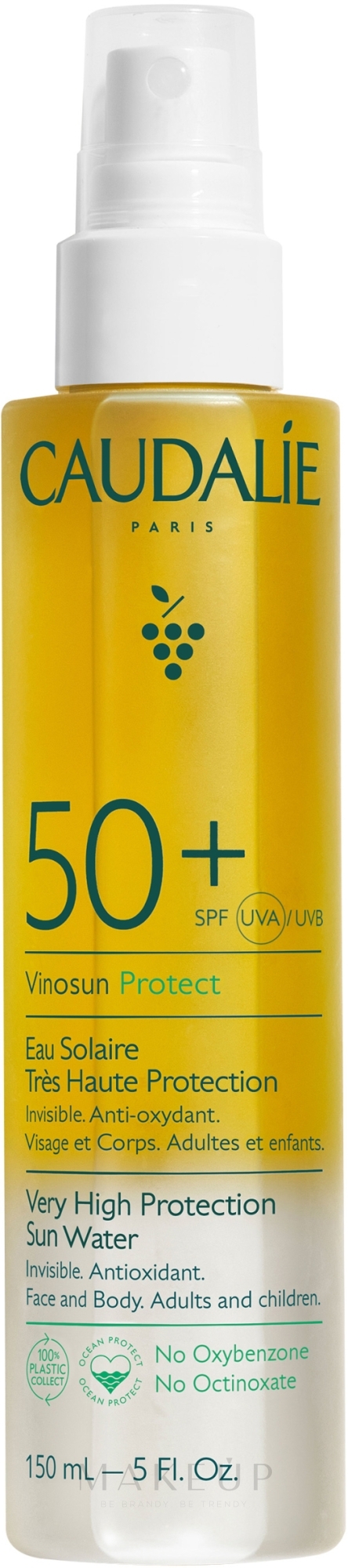 Sonnenschutzwasser SPF50+ - Caudalie Very High Protection Sun Water SPF50+ — Bild 150 ml