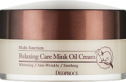 Beruhigende Anti-Falten Gesichtscreme mit Nerzöl - Deoproce Relaxing Care Mink Oil Cream — Bild N1