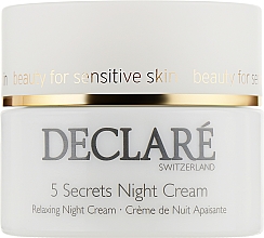 Düfte, Parfümerie und Kosmetik Revitalisierenden Nachtcreme 5 Geheimnisse - Declare Stress Balance 5 Secrets Night Cream