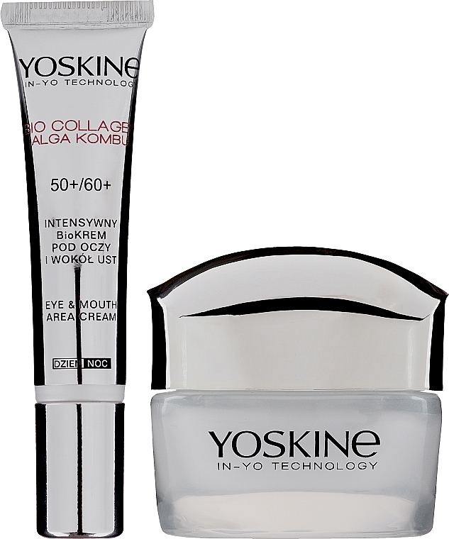 Gesichtspflegeset - Yoskine Bio Collagen Alga Kombu (Gesichtscreme 50ml + Augencreme 15ml) — Bild N2