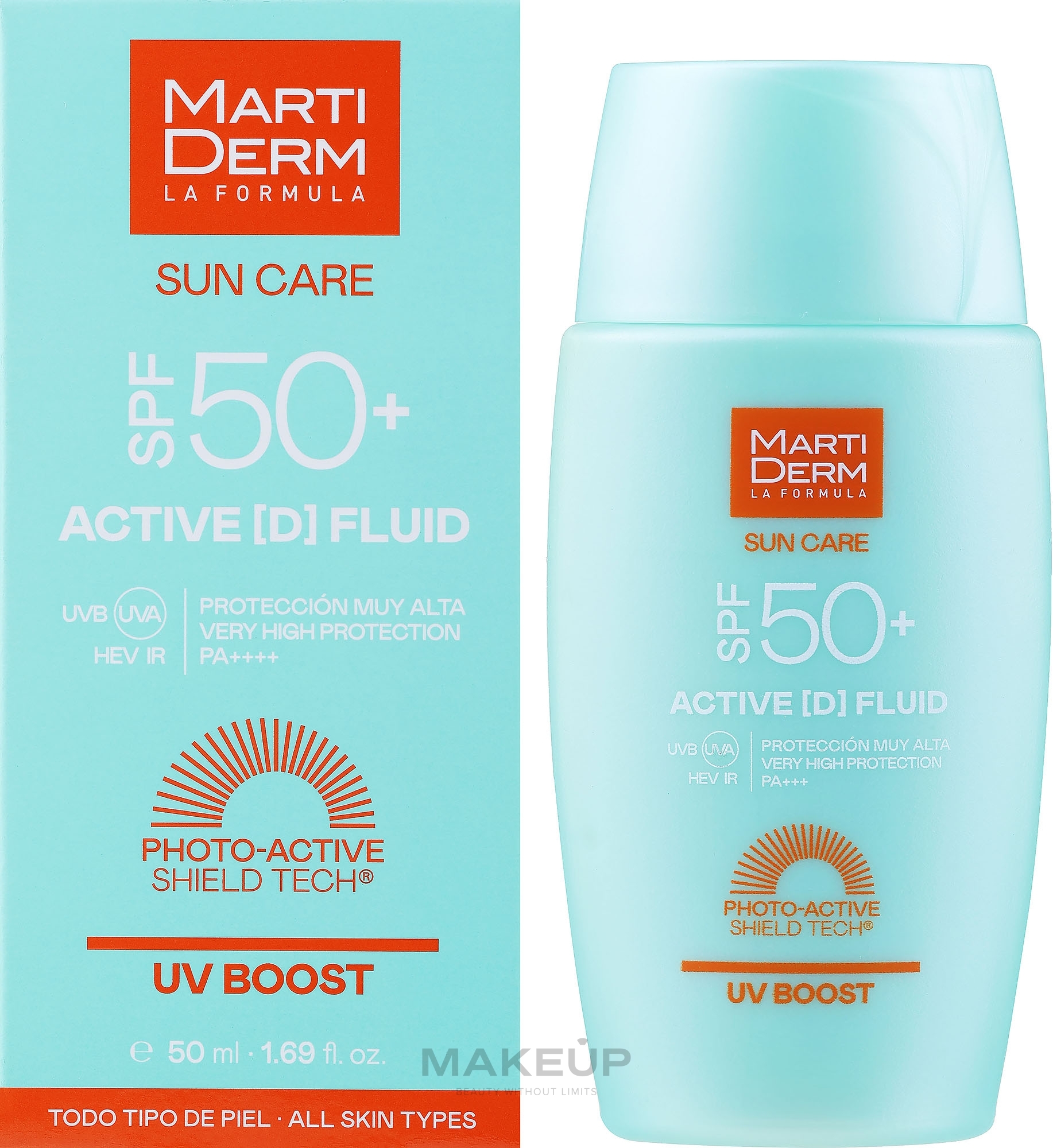 Sonnenschutz-Fluid - MartiDerm Sun Care Active (D) Fluid SPF 50+ — Bild 50 ml