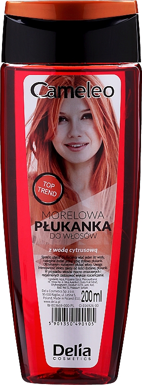 Haarspülung für aufgehelltes, blondes und graues Haar, Aprikose - Delia Cosmetics Cameleo — Bild N1