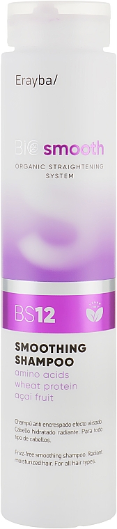 Shampoo zum Glätten der Haare - Erayba Bio Smooth Smoothing Shampoo BS12 — Bild N1