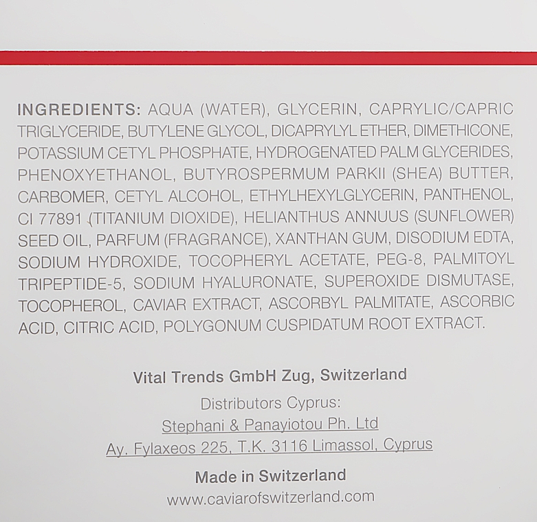 24-Stunden revitalisierende Gesichtscreme - Caviar Of Switzerland 24h Regenaration Cream — Bild N3