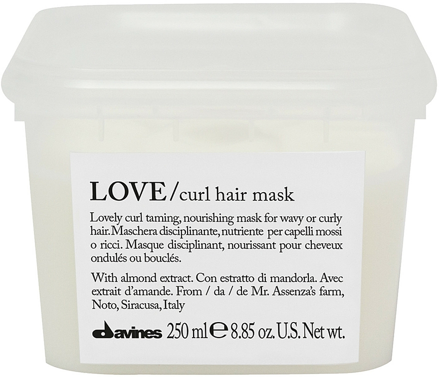 Nährende Haarmaske für welliges und lockiges Haar mit Mandelextrakt - Davines Love Curl Hair Mask — Bild N1