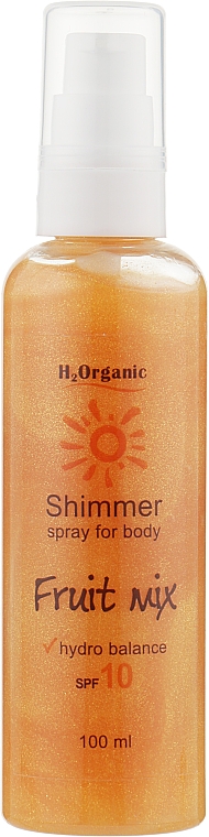 Körperschimmer SPF 10 - H2Organic Shimer Spray For Body Fruit Mix SPF-10 — Bild N1
