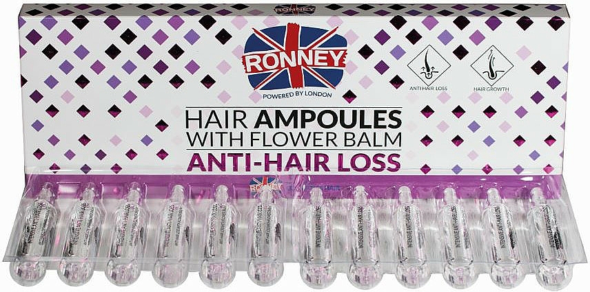 Ampullen gegen Haarausfall - Ronney Hair Ampoules With Flower Balm Anti-Hair Loss — Bild N1