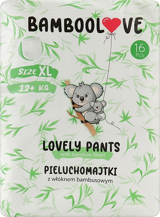 Windelhöschen aus Bambus, XL (12+kg) 16 St. - Bamboolove Lovely Pants — Bild N1