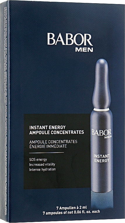 Gesichtsampullen - Babor Men Instant Energy Ampoule Concentrates — Bild N1