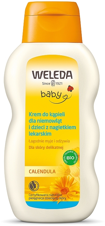 Mildes und pflegendes Bademilch mit Ringelblume für Kinder und Babys - Weleda Calendula Baby Cream Bath