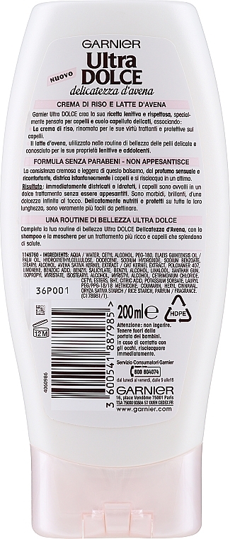 Conditioner aus Reiscreme und Hafermilch - Garnier Ultra Dolce Delicatezza D'Avena — Bild N2