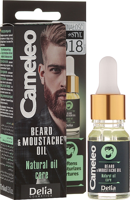 Feuchtigkeitsspendendes Bart-und Schnurrbartöl - Delia Cameleo Men Beard and Moustache Oil — Bild N1