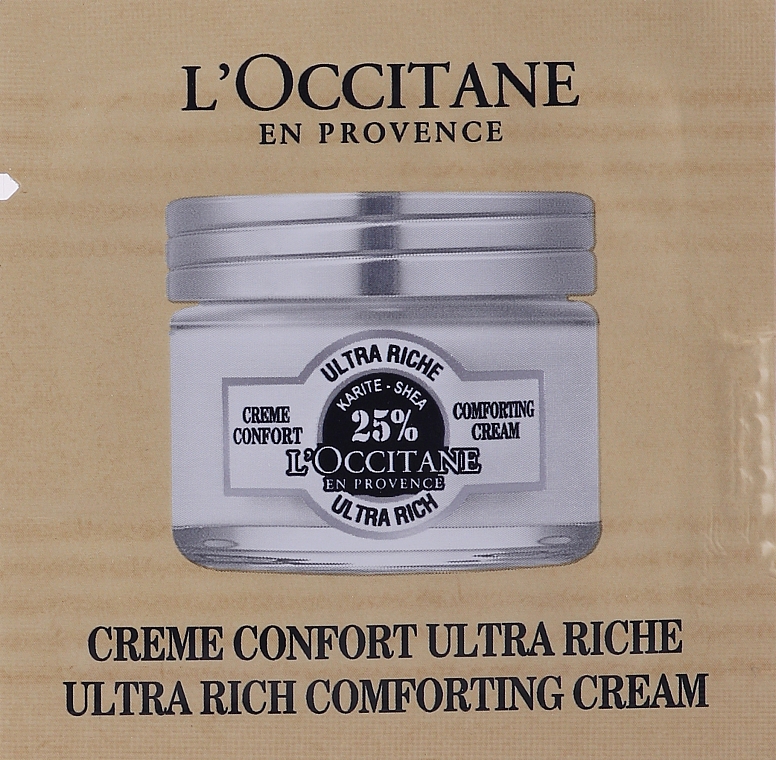 Ultra nährende Gesichtscreme - L'Occitane Shea Butter Ultra Rich Comforting Cream (Probe)  — Bild N1