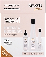 Düfte, Parfümerie und Kosmetik Haarpflegeset - Phytorelax Laboratories Keratin Plex Intensive Hair Treatment Kit (Haarbehandlung 150ml + Shampoo 250ml + Conditioner 100ml)