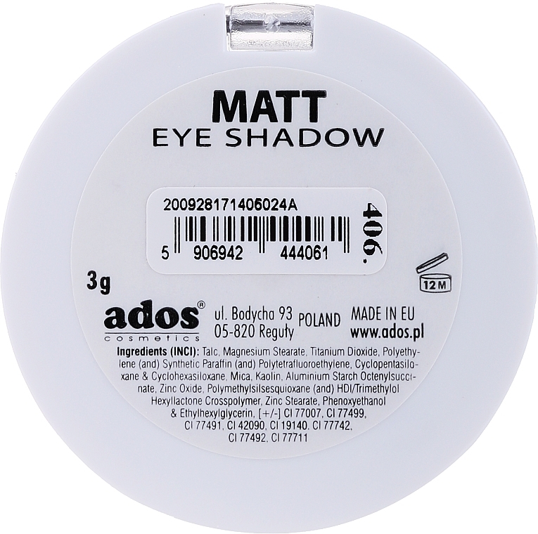 Matte Lidschatten - Ados Matt Effect Eye Shadow — Bild N6