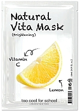 Düfte, Parfümerie und Kosmetik Aufhellende Tuchmaske für das Gesicht mit Vitamin C und Zitrone für strahlende Haut - Too Cool For School Natural Vita Mask Brightening