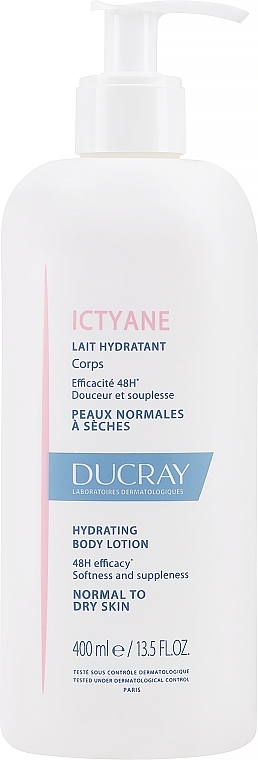 Feuchtigkeitsspendende Körperlotion für normale und trockene Haut - Ducray Ictyane Hydrating Body Lotion — Bild N1