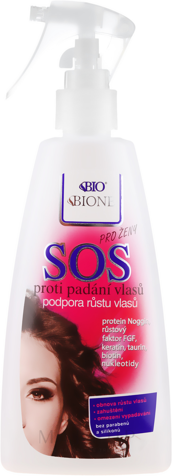 Haarspray gegen Haarausfall - Bione Cosmetics SOS Anti Hair Loss For Women — Bild 200 ml