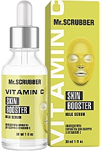 Düfte, Parfümerie und Kosmetik Verjüngendes Gesichtsserum mit Vitamin C - Mr.Scrubber Face ID. Vitamin C Skin Booster Milk Serum