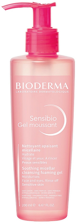 Beruhigendes und feuchtigkeitsspendendes Gesichtsreinigungsgel für empfindliche Haut - Bioderma Sensibio Cleansing Gel
