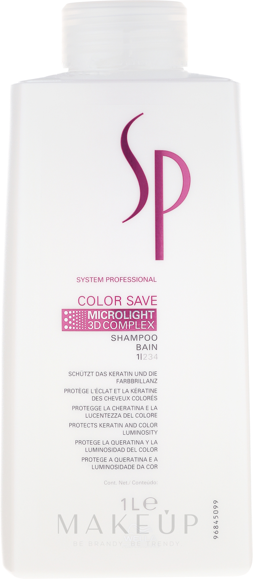 Farbschutzshampoo für coloriertes Haar - Wella SP Color Save Shampoo — Bild 1000 ml