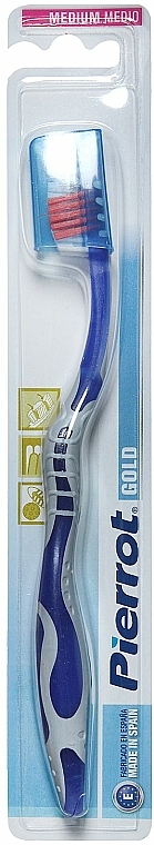 Zahnbürste mittel Gold grau-blau - Pierrot — Foto N1