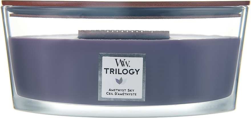 Duftkerze - Woodwick Trilogy Ellipse Candle Amethyst Sky — Bild N1