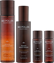 Gesichtspflegeset - Missha Bee Pollen Renew Skincare Set (Tonikum 150ml + Emulsion 130ml + Mini-Tonikum 30ml + Mini-Emulsion 30ml) — Bild N2