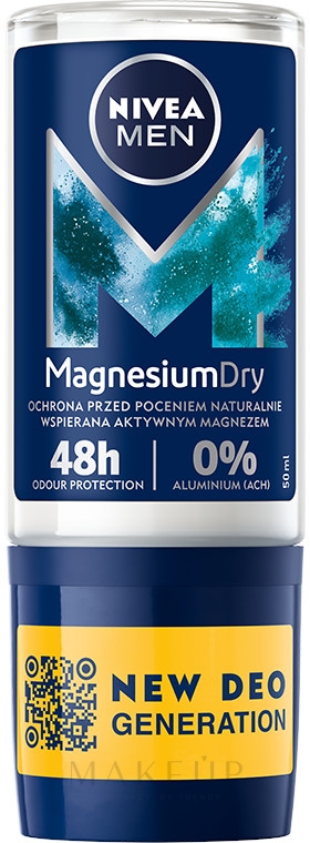 Deo Roll-on Antitranspirant - Nivea Men Magnesium Dry Deodorant — Bild 50 ml