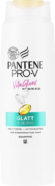 Anti-Frizz Shampoo für mehr Glaz und Geschmeidigkeit - Pantene Pro-V Smooth and Sleek Shampoo — Bild N1