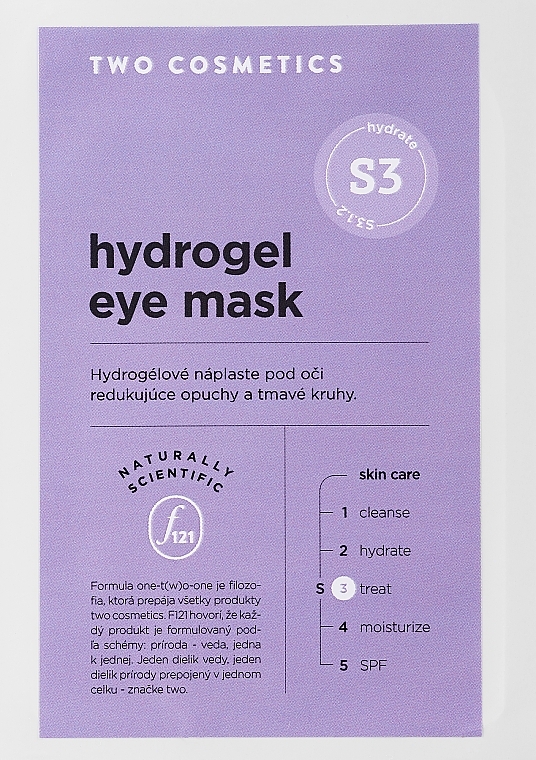 Hydrogel-Augenpatches zur Verringerung von Schwellungen und dunklen Augenringen  - Two Cosmetics Hydrogel Eye Mask  — Bild N1