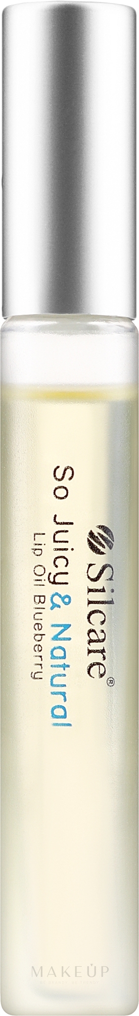 Feuchtigkeitsspendendes und pflegendes Öl für trockene und spröde Lippen - Silcare Quin So Juicy & Natural Blueberry Lip Oil — Bild 10 ml