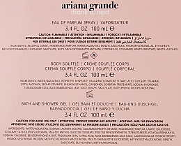 Ariana Grande Thank U, Next - Duftset (Eau de Parfum 100ml + Körperlotion 100ml + Duschgel 100ml) — Bild N4