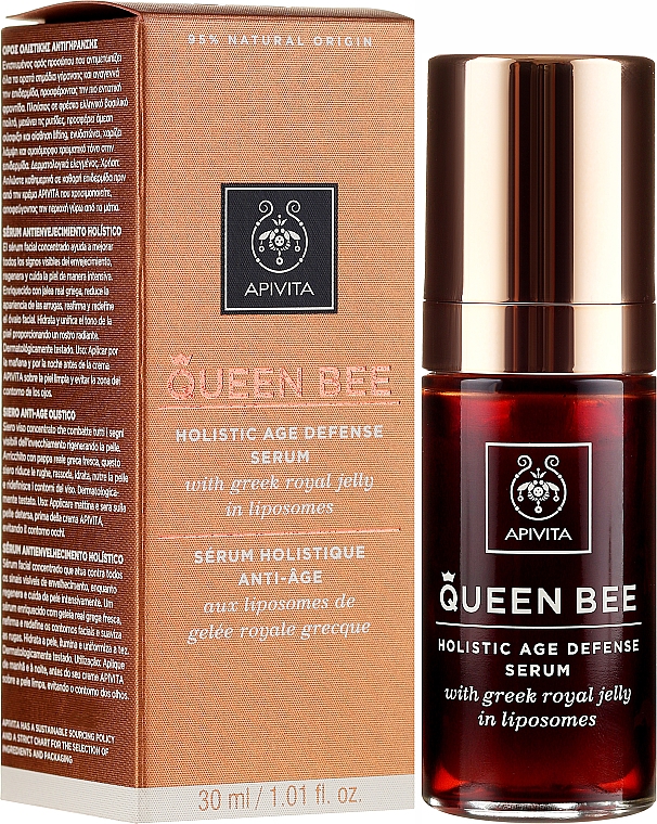 Anti-Aging Gesichtsserum mit griechischem Gelée Royale - Apivita Queen Bee Holistic Age Defense Serum — Bild N1
