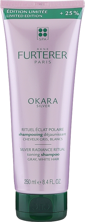 Tönungsshampoo für graues, weißes und helles Haar - Rene Furterer Okara Silver Shampoo — Bild N1
