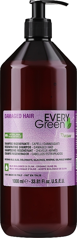 Regenerierendes Shampoo - EveryGreen Damaged Hair Shampoo — Bild N4