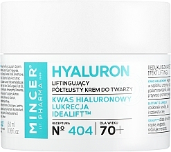 Anti-Falten Liftingcreme mit Hyaluronsäure 70+ - Mincer Pharma Hyaluron Acid Face Cream — Bild N1