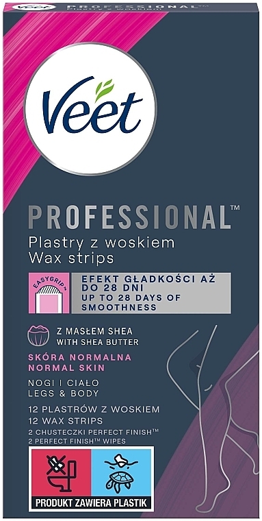 Kaltwachsstreifen Körper und Beine für alle Hauttypen - Veet Wax Strips Normal Skin — Bild N1