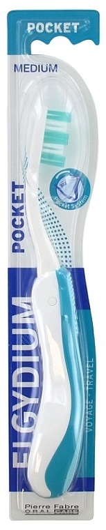 Reisezahnbürste mittel blau - Elgydium Pocket Medium Toothbrush — Bild N1