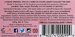 Lluxoriöse Seife mit Sheabutter und Duft nach Kirschblüten und orientalischen Gewürzen - The English Soap Company Oriental Spice and Cherry Blossom Gift Soap — Bild N2