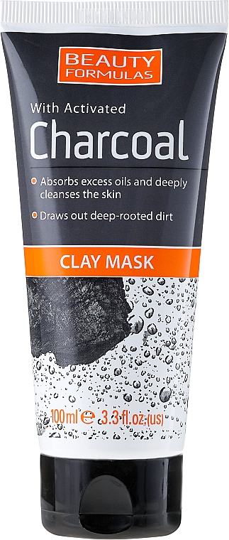 Tiefenreinigende Gesichtsmaske mit Aktivkohle - Beauty Formulas Charcoal Clay Mask