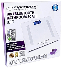 Elektronische Personenwaage weiß - Esperanza 8 In 1 Bluetooth Bathroom Scale B.Fit EBS016W — Bild N2