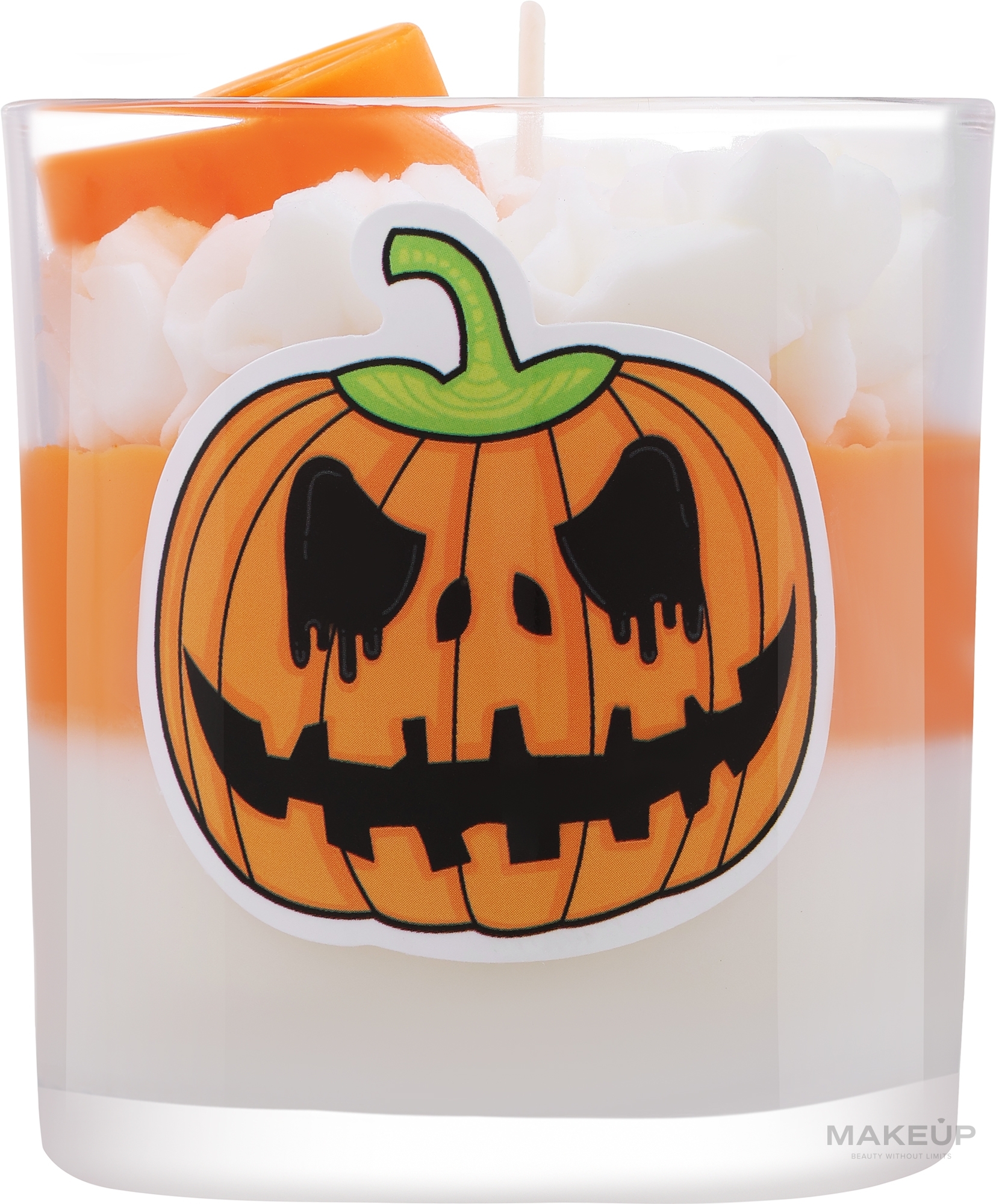 Dekorative Kerze Halloween Kürbis mit grünem Schwanz  - KaWilamowski Scented Candle  — Bild 230 ml