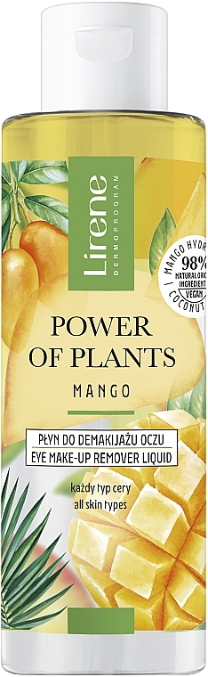 Lirene Power Of Plants Mango Eye Make-Up Remover Liquid - Augen-Make-up-Entferner-Flüssigkeit — Bild N1
