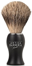 Düfte, Parfümerie und Kosmetik Rasierpinsel schwarz mattes Aluminium - Mondial Antica Barberia Panther Black