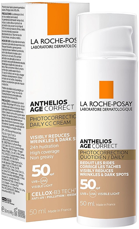 Anti-Aging Pflegeprodukt für das Gesicht SPF50 - La Roche-Posay Anthelios Age Correct SPF50 Tinted — Bild N2