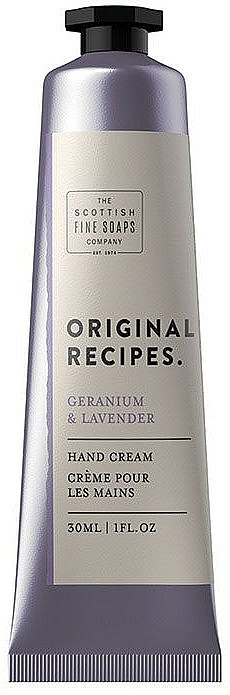 Handcreme Geranie & Lavendel - Scottish Fine Soaps Original Recipes Geranium & Lavender Hand Cream — Bild N1