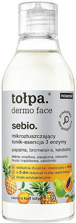 Tonisierende Gesichtsessenz mit Enzymen - Tolpa Dermo Face Essence-Tonic — Bild N1