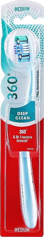 Zahnbürste grau-blau - Colgate 360 Deep Clean Medium Toothbrush  — Bild N1